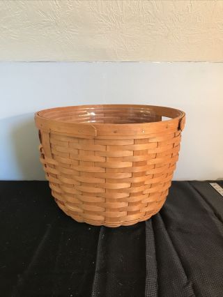 1991 Large Round Longaberger Basket W/ Plastic Liner