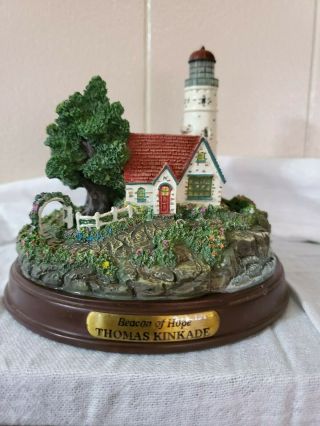 1999 Thomas Kinkade Lighted Lighthouse - Beacon Of Hope