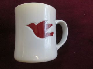 Vintage Coffee Mug Starbucks Red Peace Dove 2008