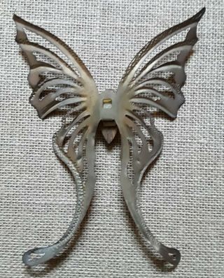 Vintage Brass and Wood Butterflies Wall Decor - Set of 3 3