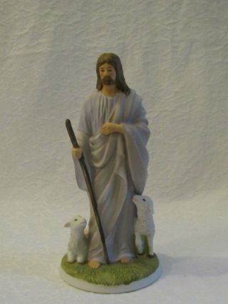 1992 Homco Home Interiors Masterpiece Porcelain Jesus The Shepherd Figurine
