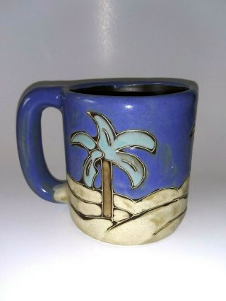 Mexico Art Pottery Design By Mara Palm Tree Large Coffee Tea Cup Mug