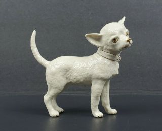 Lenox White Porcelain Chihuahua Figurine With 24k Trim Excellent/