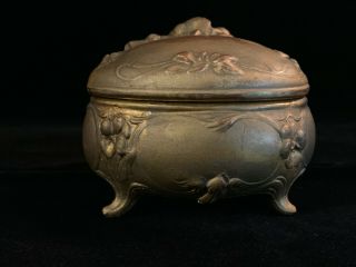 Antique Victorian Art Nouveau Wb Mfg.  Jewelry Casket Trinket Box