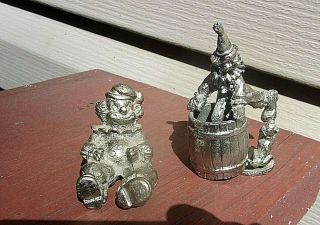 (2) Pewter Clowns