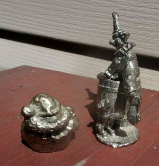(2) Pewter Clowns 3
