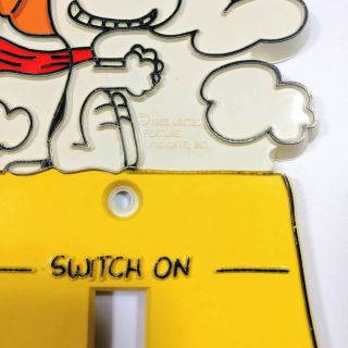 Vintage Snoopy Red Baron Flying Ace Dog House Light Switch Cover Hallmark 1965 2