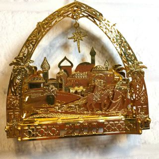 Danbury Christmas Ornament Bethlehem Gold 2000
