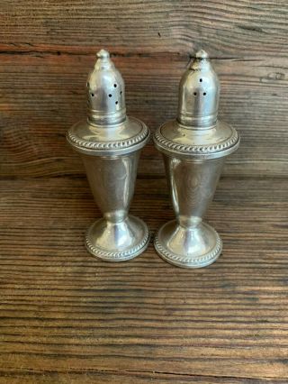 Vintage Duchin Weighted Sterling Silver Salt & Pepper Shakers - Stamped 3