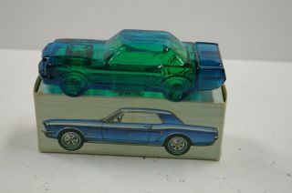 Vintage Avon 1964 Ford Mustang Tai Winds After Shave Glass Bottle Vtg