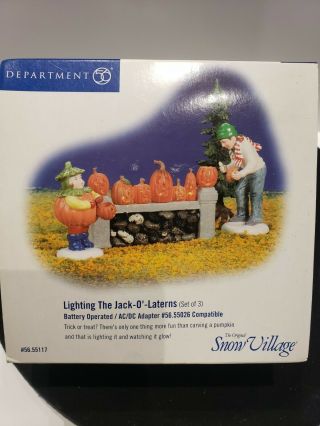 Dept 56 Snow Village Halloween Lighting The Jack - O 