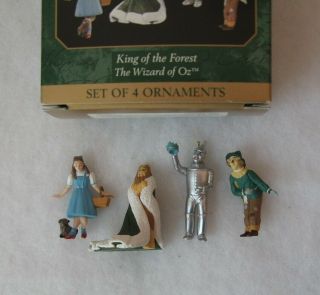 Hallmark Keepsake Wizard Of Oz Mini King Of The Forest 4 Ornaments Tin Man