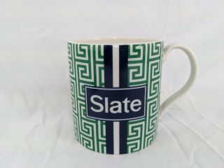 Jonathan Adler Slate Coffee Mug Cup Green Blue