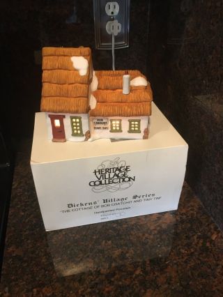 Dept 56 Dickens Village Series The Cottage Of Bob Cratchit And Tiny Tim 6500 - 5