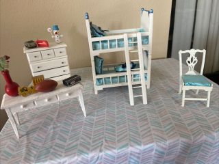 Miniature Dollhouse Kids Bedroom Furniture