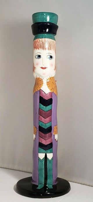 Susan Paley By Ganz Gina 11.  5” Handcrafted Ceramic Vase Painted Lady Vase
