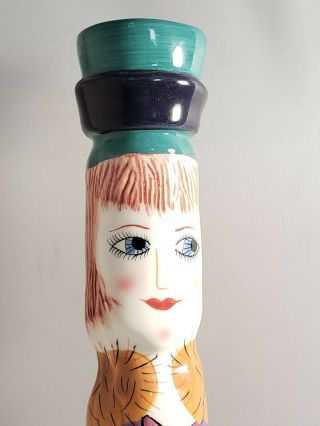 Susan Paley by Ganz GINA 11.  5” Handcrafted Ceramic Vase PAINTED LADY VASE 2