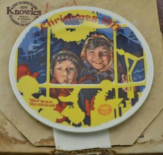 Norman Rockwell Collector Plate The Toy Shop Window Christmas 1977