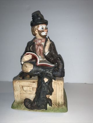 Vintage Waco Melody In Motion “willie The Hobo” Porcelain Whistling Clown
