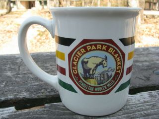 Pendleton Woolen Mills Glacier Park Blanket Coffee Mug Cup Hudson Bay Stripes