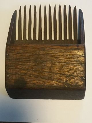 Vintage Small Handmade Wooden Berry Picker/ Rake/ Comb Primitive Farm Decor
