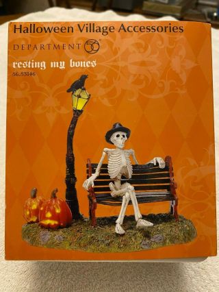 Dept.  56 Halloween Village Accessories " Resting My Bones " 56.  53146