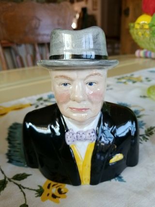 Sir Winston Churchill,  A Pride Of Britain Portrait Jug By Wood & Sons England