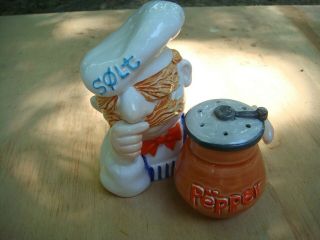Hand - Painted Swedish Chef Salt And Pepper Shakers