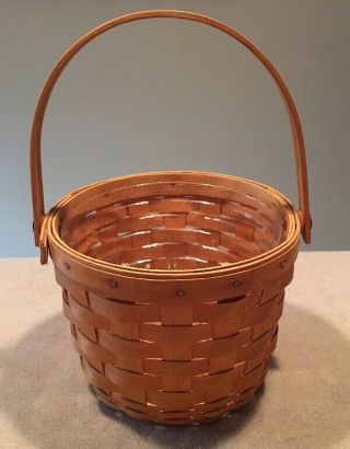 Longaberger 2000 Small Fruit Basket With Protector Great