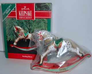 Hallmark Keepsake Christmas Ornament 1990 Rocking Horse Series 10 H15