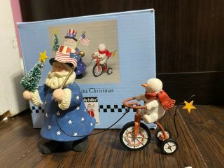 Americana Christmas - Jolly Follies By Sandi Gore Evans - Uncle Sam Santa Claus