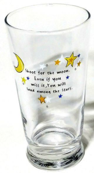 Shoot For The Moon Glass Tumbler 16 Fl Oz Cup