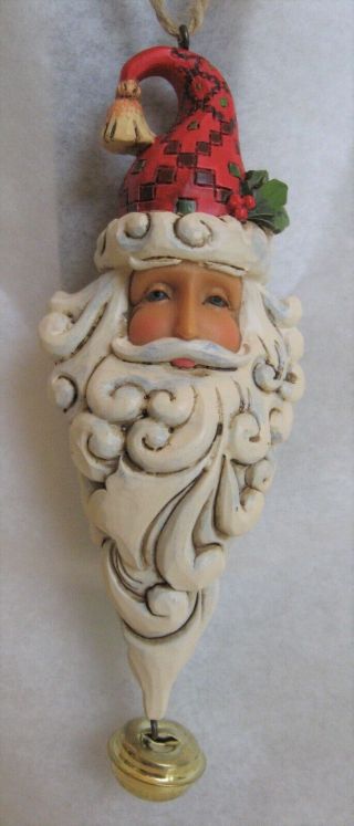 Jim Shore Santa Claus Head Ornament With Bell,  2010 Heartwood Creek