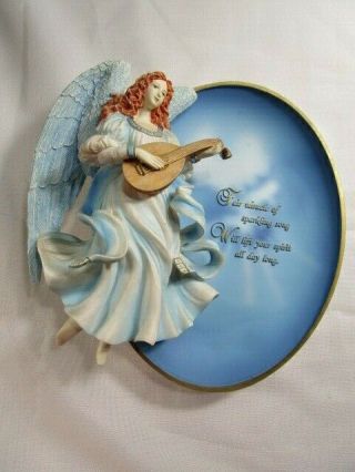 Bradex Messages From Heaven " Angel Of Harmony " 3 - D Collector Plate Numbered
