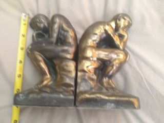 French Bronze,  The Thinker,  By Rodan Antique Bookends