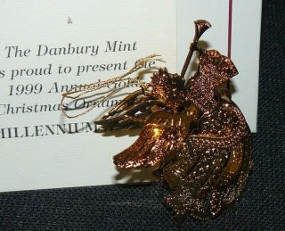 Vintage 1999 Danbury Annual Gold Christmas Ornament Millennium Angel Mib