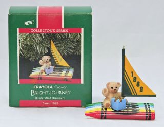 1989 Hallmark Christmas Ornament - Bright Journey - 1 Crayola Crayon Series Mib