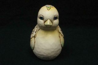 Jim Shore Bird Carved With Daisies Yellow Beige 6001093 2