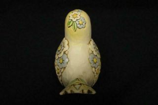 Jim Shore Bird Carved With Daisies Yellow Beige 6001093 3