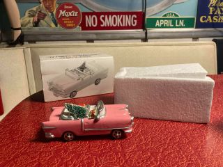 Dept 56 Snow Village Accessory Pink " Christmas Cadillac " Car 5413 - 5