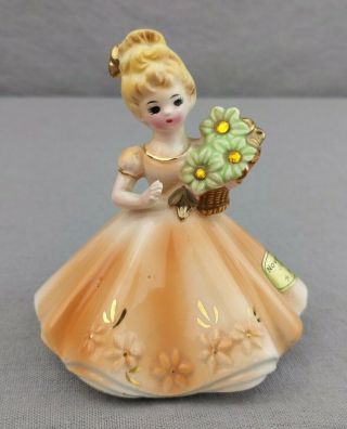 Vintage Josef Originals November Birthday Girl Figurine W/topaz Rhinestones