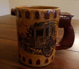 Wells Fargo Stagecoach Pistol Handle Coffee Mug Ceramic