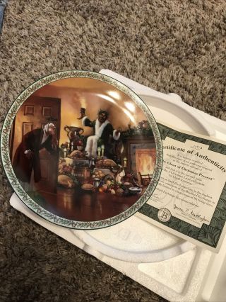Bradford A Christmas Carol Plate " The Ghost Of Christmas Present " Lloyd Garrison