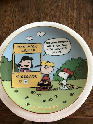Vintage Danbury Peanuts Magical Moments " Good Grief " Plate
