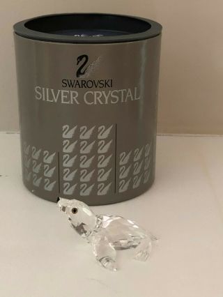 Swarovski Crystal Miniature Baby Sea Lion 7661 Figurine W Box