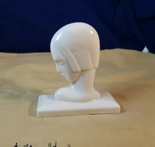 Vintage Lenox Art Deco Woman Head Porcelain Ceramic Bust Figure Art Deco