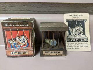 Vintage 1978 Pet Screw Novelty Gag Gift Complete