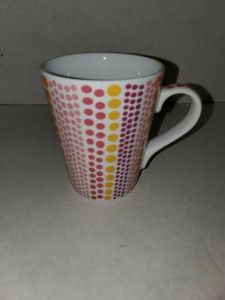 Jonathan Adler Barnes & Noble Coffee Cup Mug Pink Polka Dots Vgc