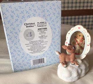 Cherished Teddies Rudolph And Me Musical Christmas Figurine Avon Exclusive 2006