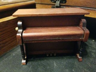 Cute House Of Lloyd Vintage Wooden Upright Piano Music Box Plays The Entertainer